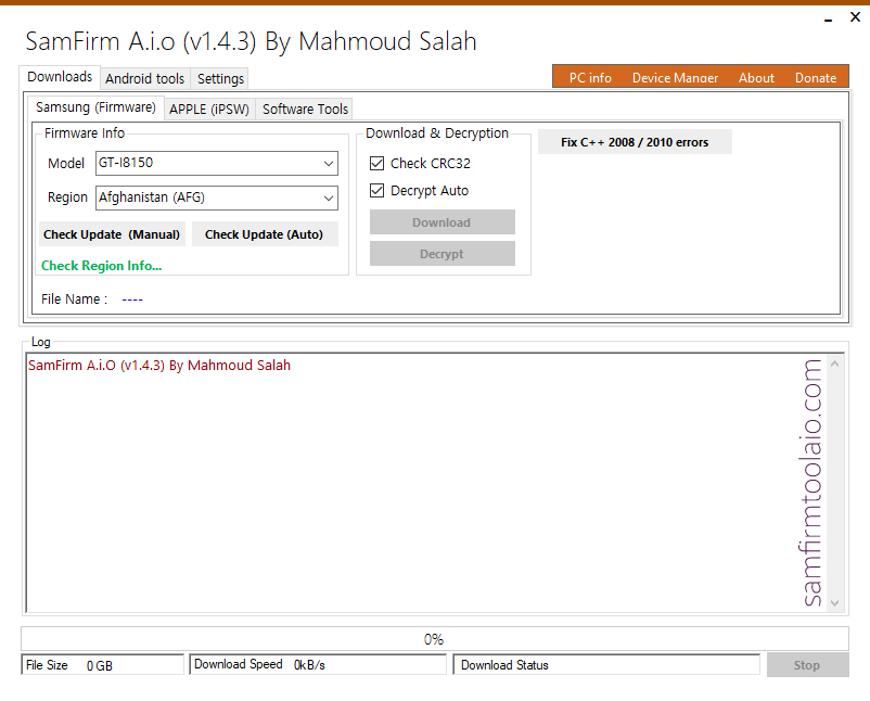 SamFirm Tool Guide